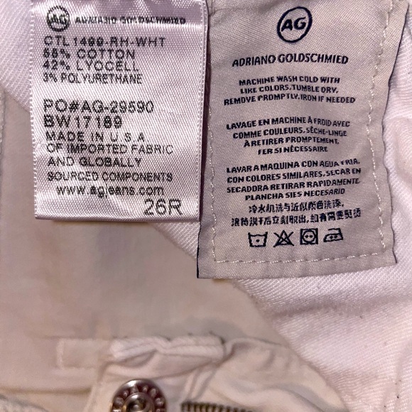 AG Adriano Goldschmied White Mid-Rise Legging Ankle Jeans - Picture 8 of 12